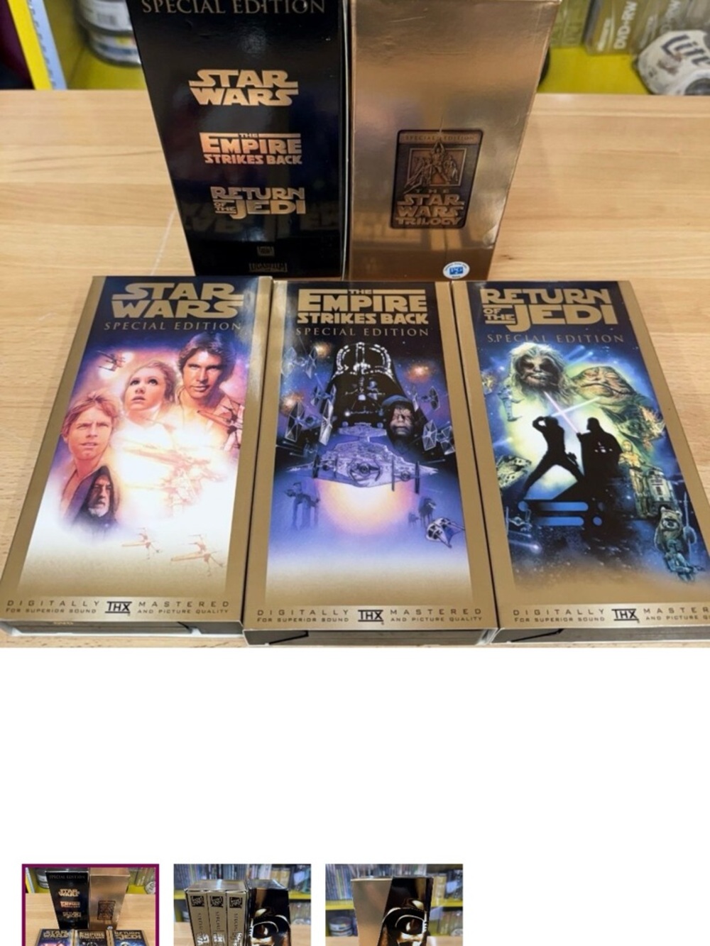 Star Wars Special Edition Trilogy VHS Set - Gold and Black Artwork